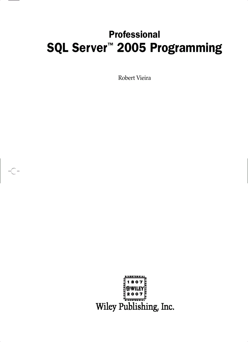 Professional SQL Server 2005 Programming