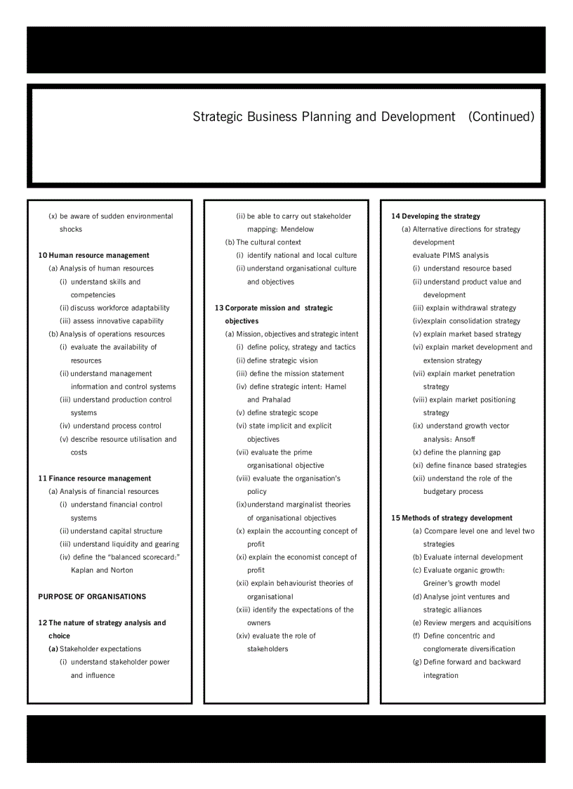 image for page Acca test book Strategic Business Planning and Development