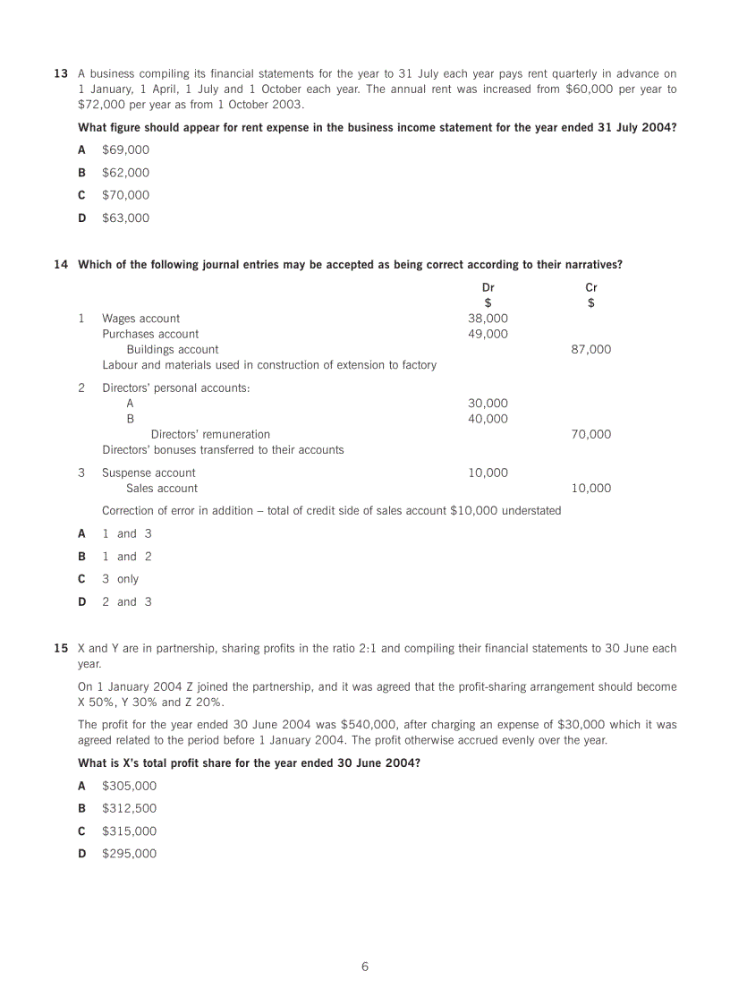 image for page Acca test book QUESTION