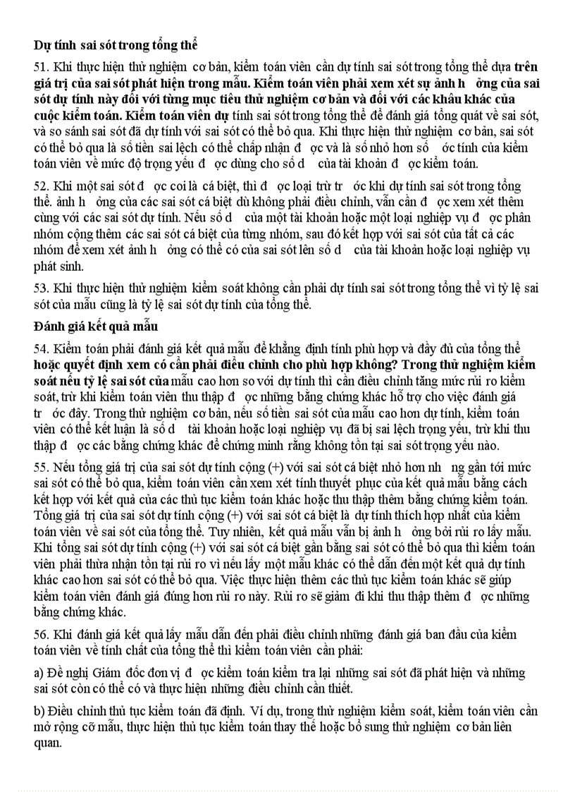 image for page Lấy mẫu kiểm toán và các thủ tục lựa chọn khác 2001
