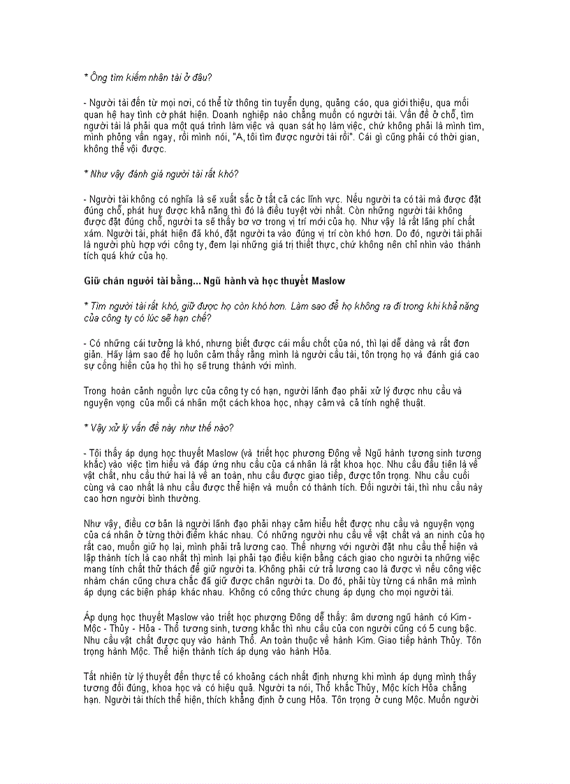 image for page Giữ chân người tài Hãy là lãnh đạo đừng là ông chủ