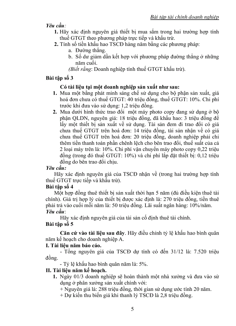 image for page Bài tập kế toán tài chính có bài giải