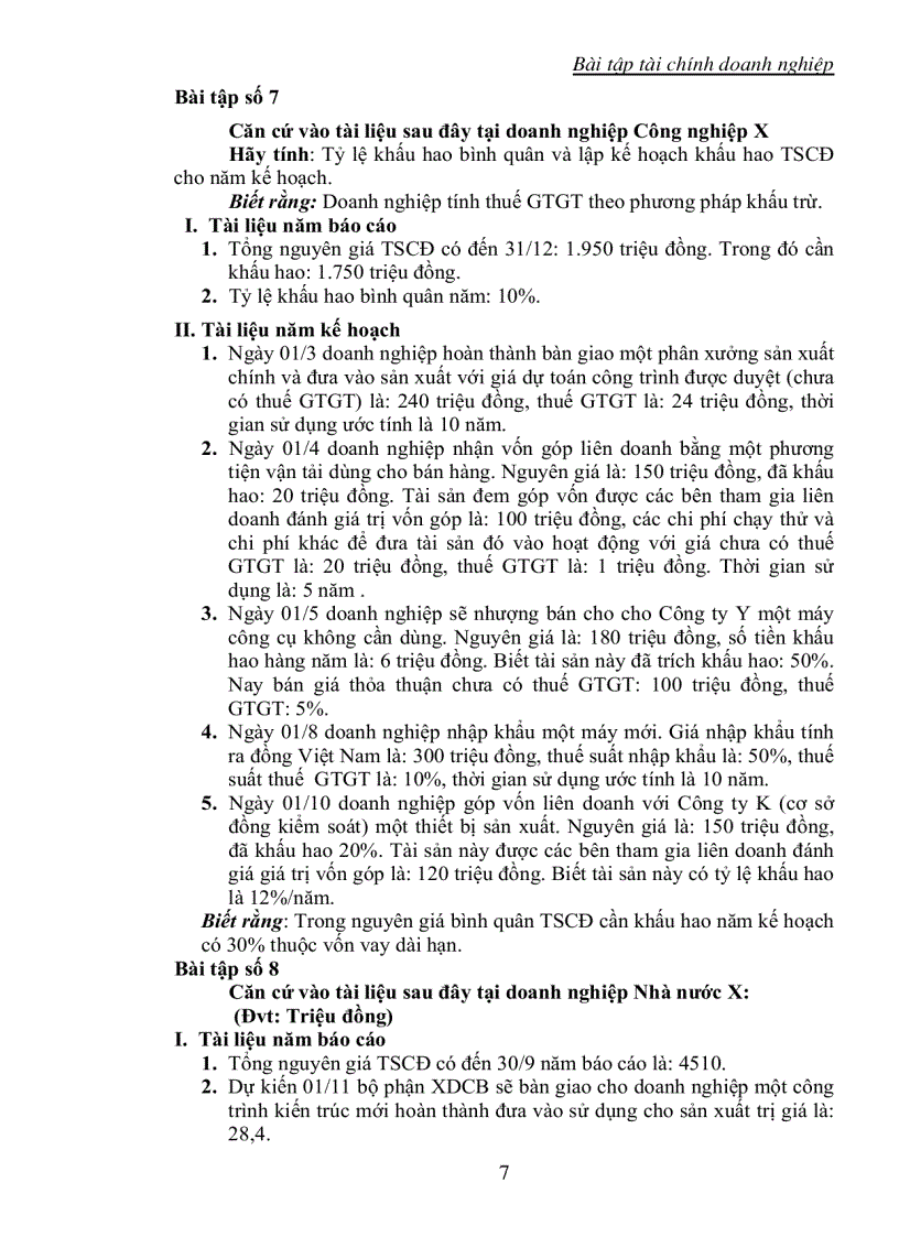 image for page Bài tập kế toán tài chính có bài giải