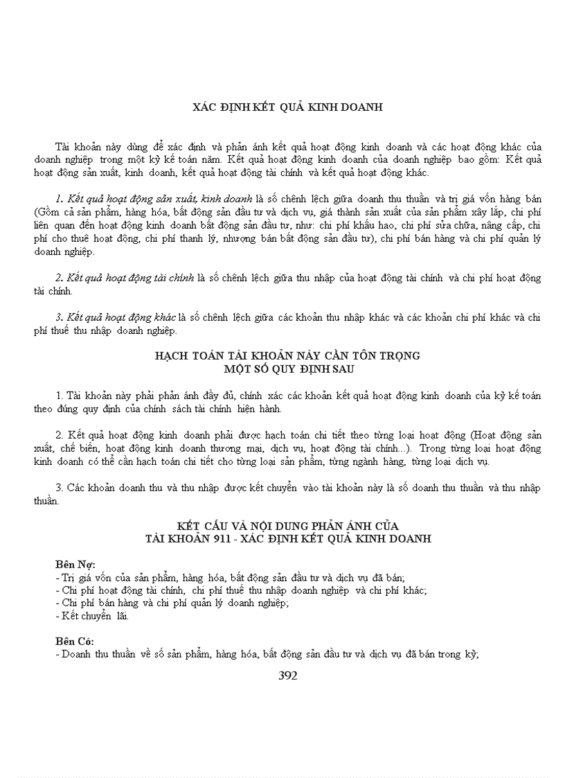 image for page Hệ thống tài khoản chế độ kế toán