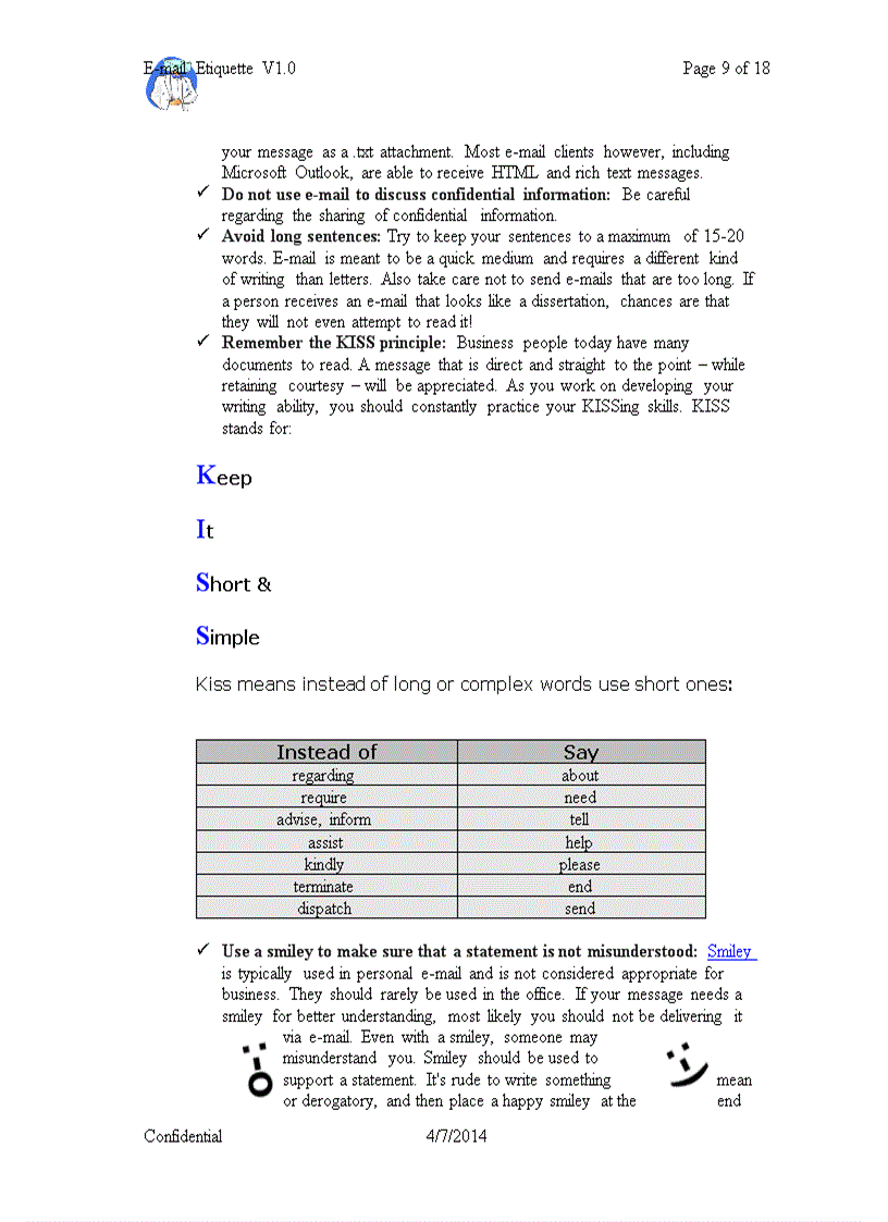 image for page E mail Etiquette
