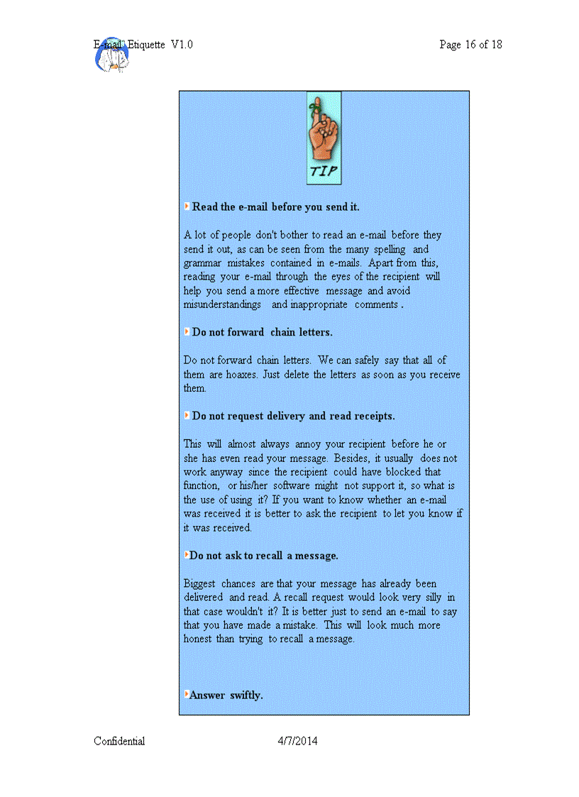 image for page E mail Etiquette