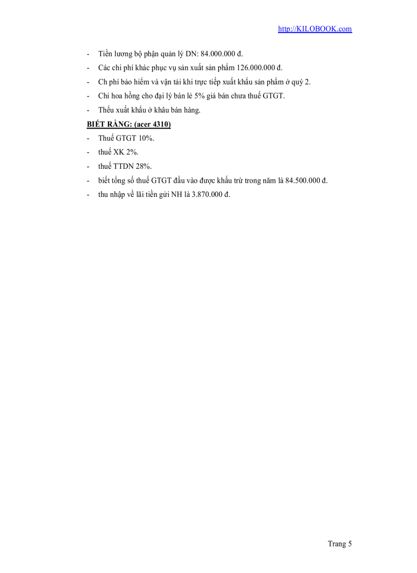 image for page Bài tập về thuế có đáp án