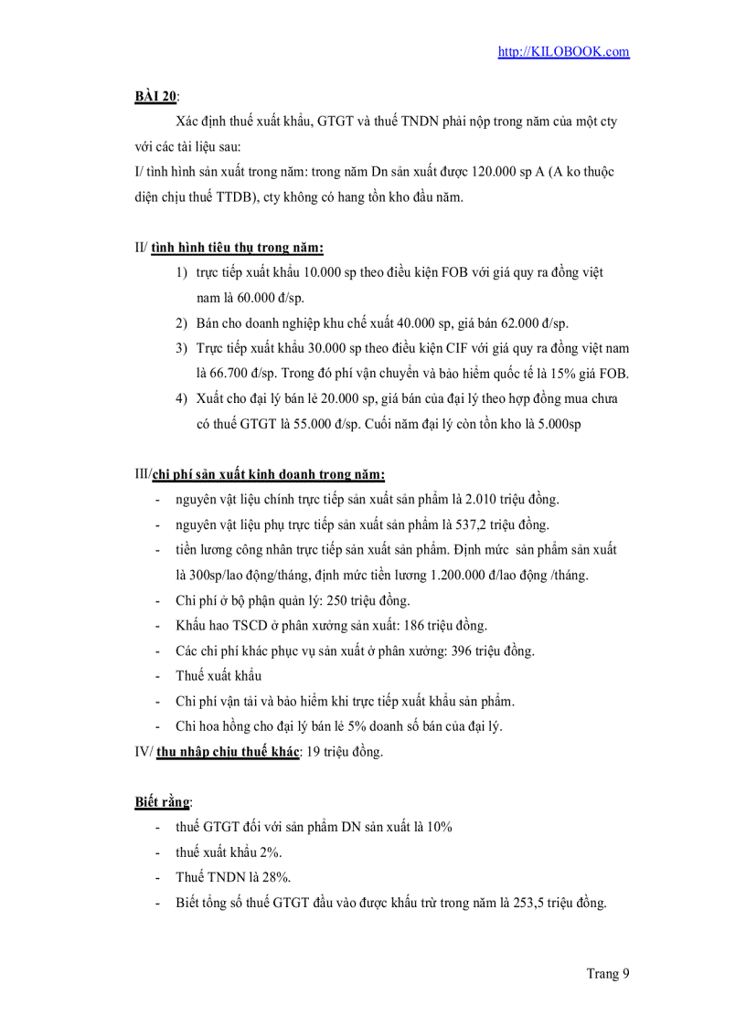 image for page Bài tập về thuế có đáp án