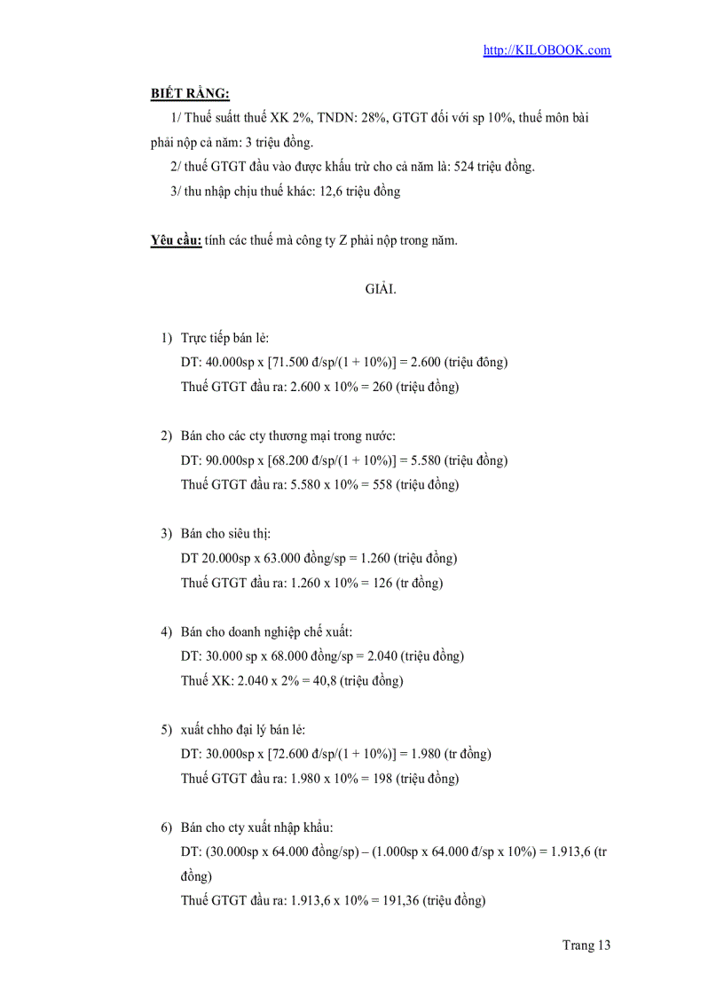 image for page Bài tập về thuế có đáp án