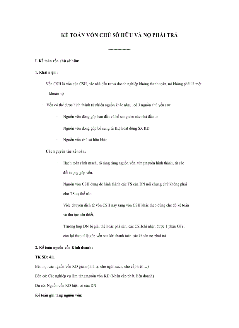 image for page Kế toán vốn chủ sỡ hữu và nợ phải trả