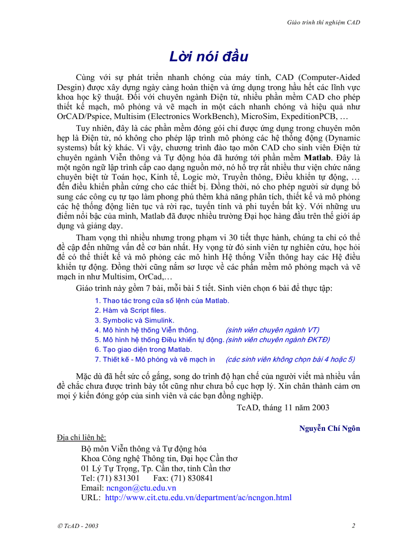 image for page Thí nghiệm CAD Computer Aided Design