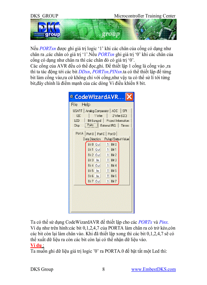 image for page Giáo trình Vi điều khiển AVR dks group
