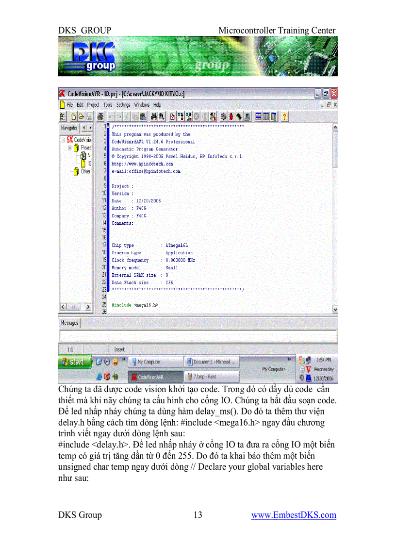 image for page Giáo trình Vi điều khiển AVR dks group