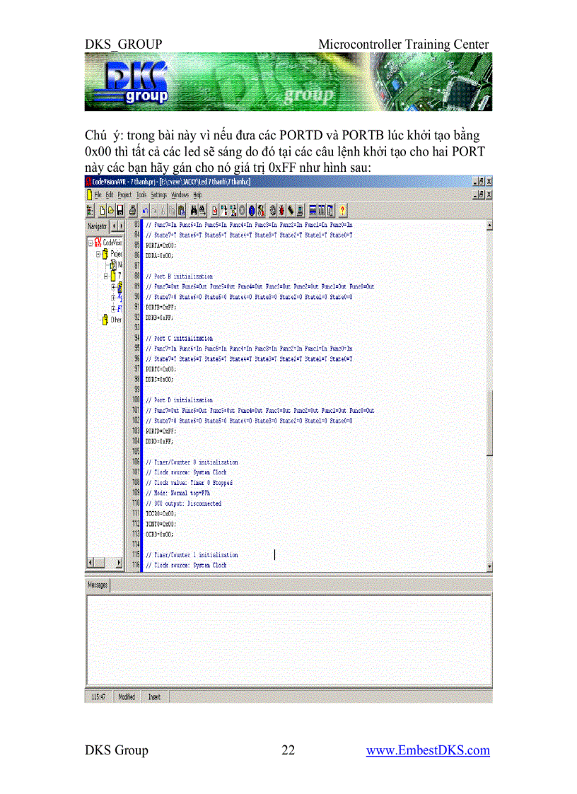 image for page Giáo trình Vi điều khiển AVR dks group