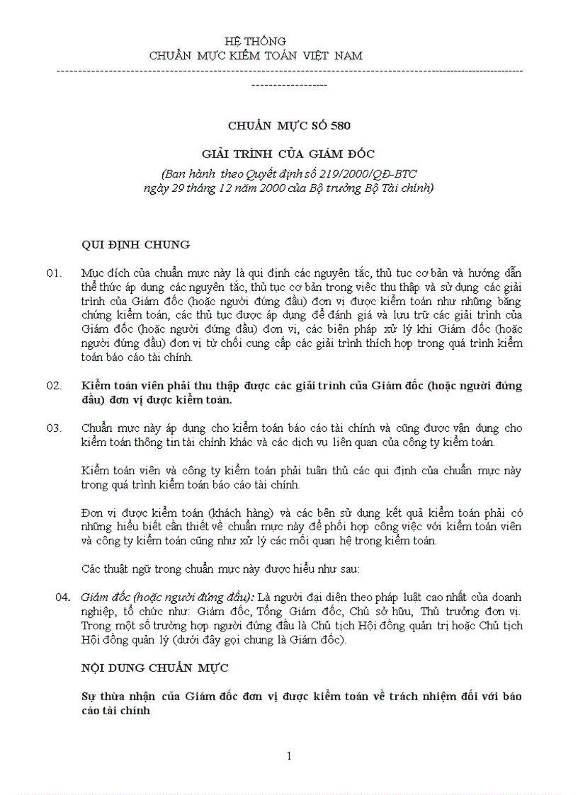 image for page Giải trình của Giám đốc 2000