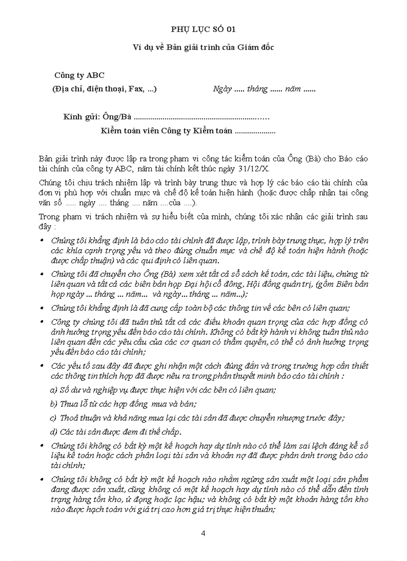 image for page Giải trình của Giám đốc 2000