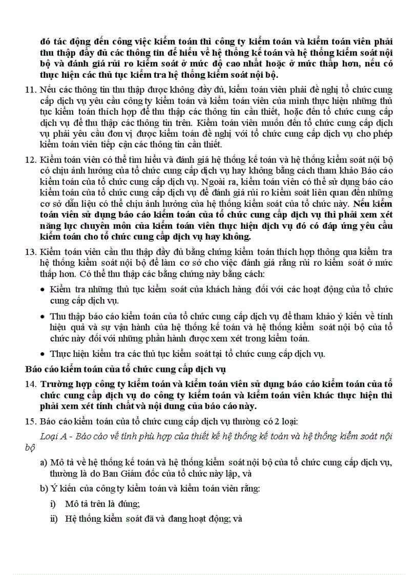 image for page Các yếu tố cần xem xét khi kiểm toán đơn vị có sử dụng dịch vụ bên ngoài 2005