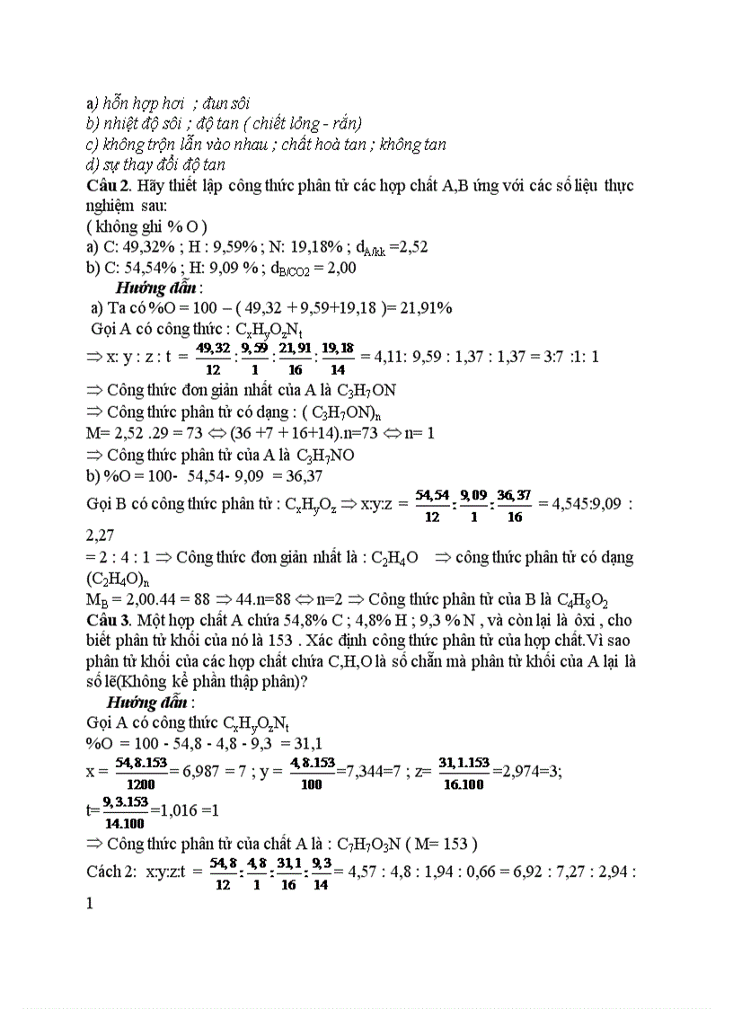 image for page Hóa học Luyện tập chất hữu cơ công thức phân tử