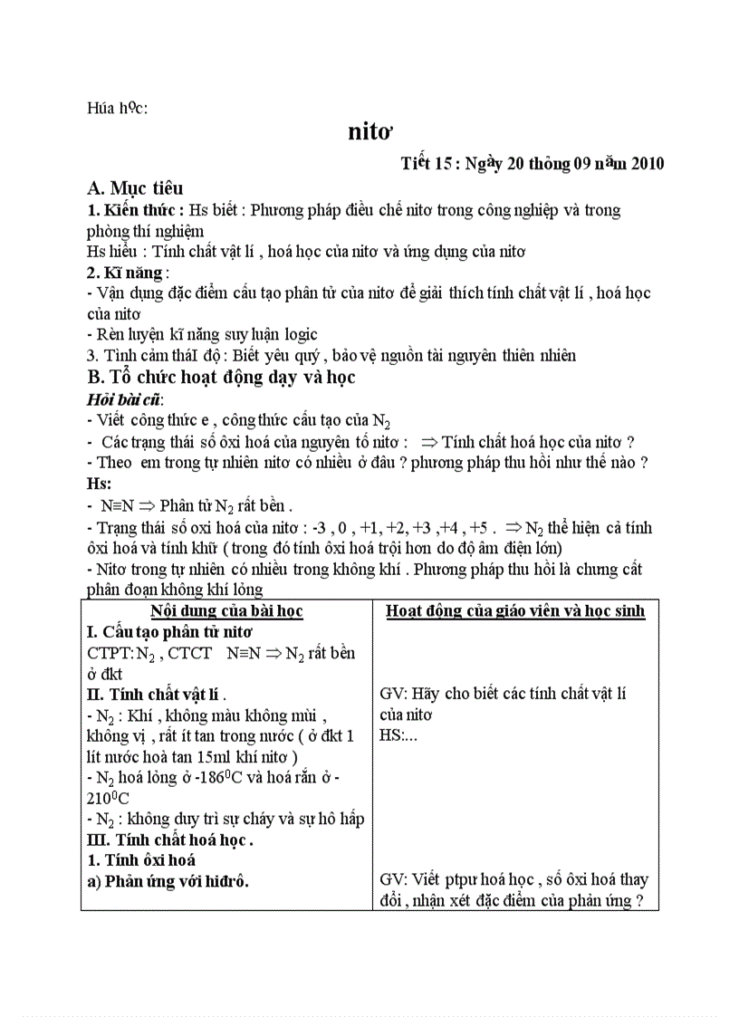 image for page Hóa học Nitơ