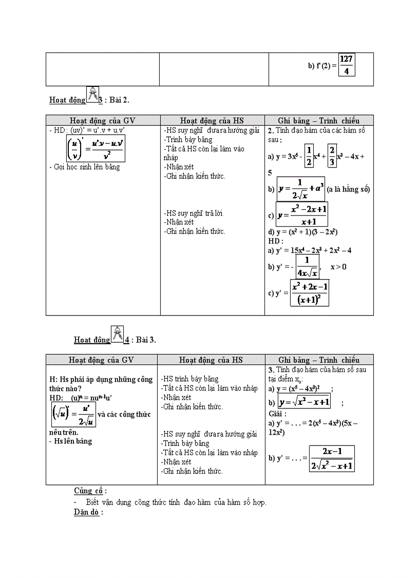 image for page Đại số BÀI TẬP QUY TẮC TÍNH ĐẠO HÀM