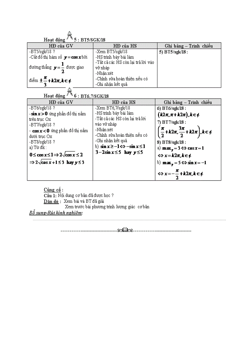 image for page Đại số BÀI TẬP HÀM SỐ LƯỢNG GIÁC