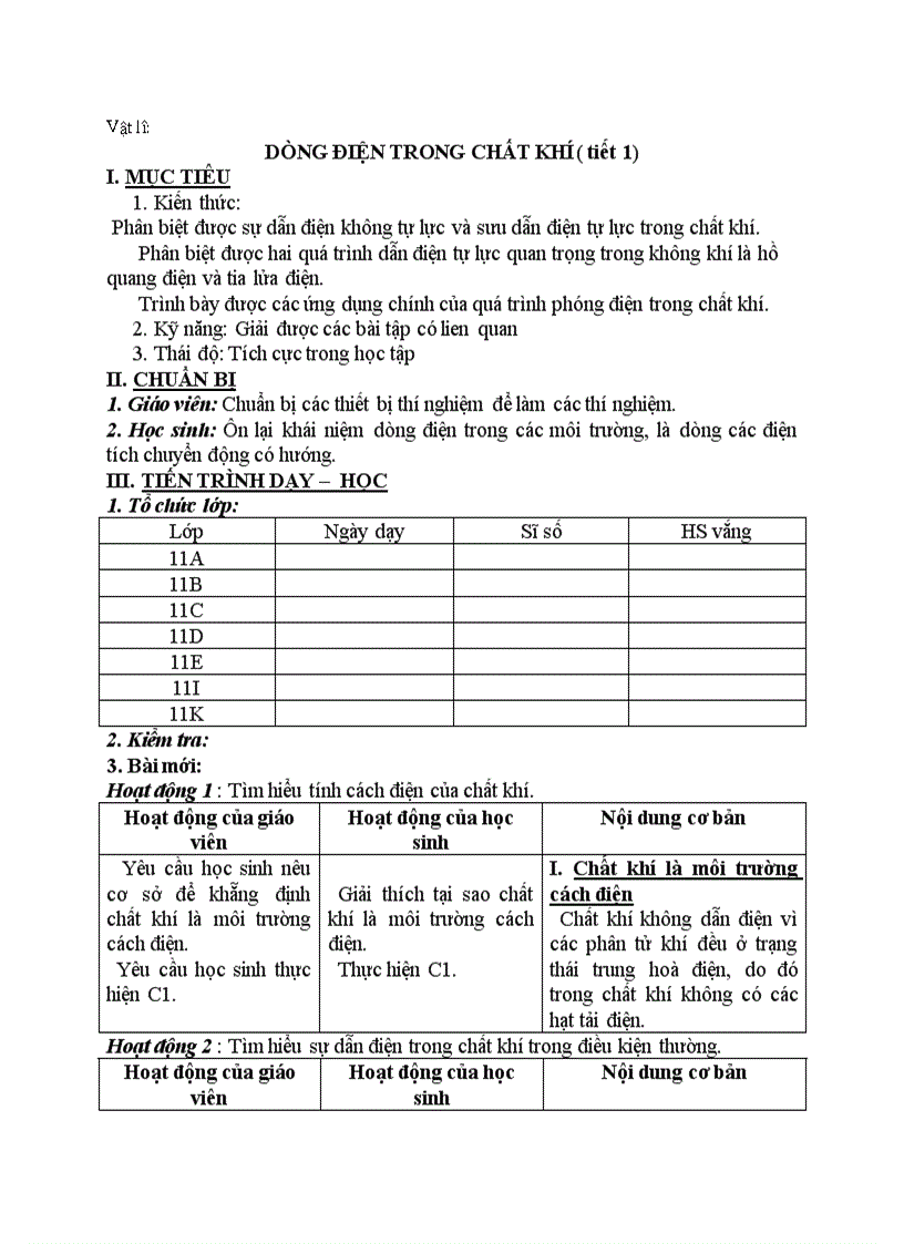image for page Vật lý DÒNG ĐIỆN TRONG CHẤT KHÍ