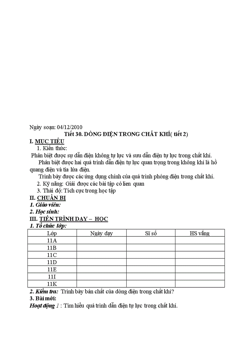 image for page Vật lý DÒNG ĐIỆN TRONG CHẤT KHÍ