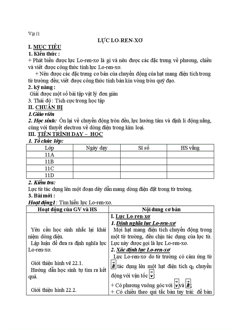 image for page Vật lý LỰC LO REN XƠ