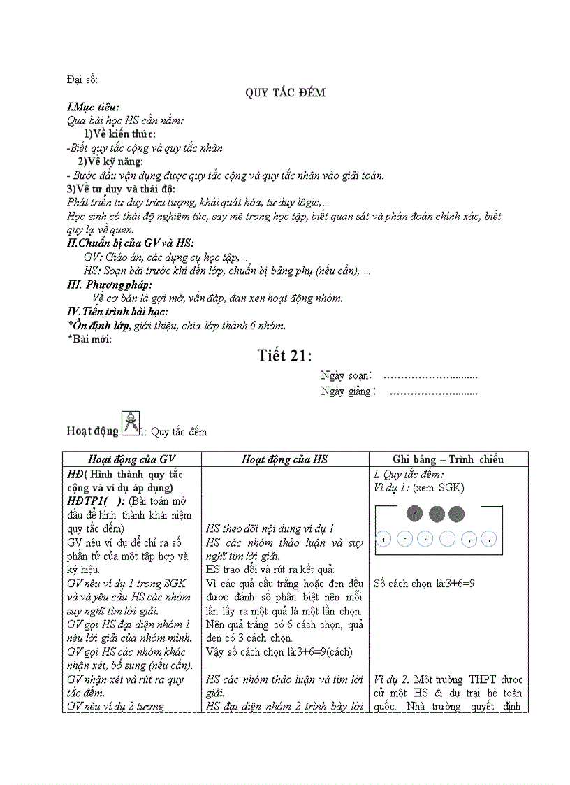 image for page Đại số QUY TẮC ĐẾM