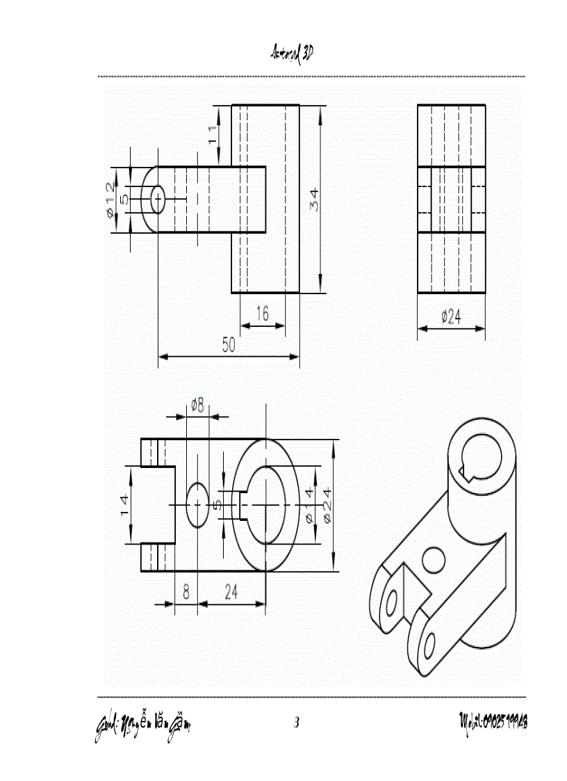 image for page Bài tập AutoCad 3d