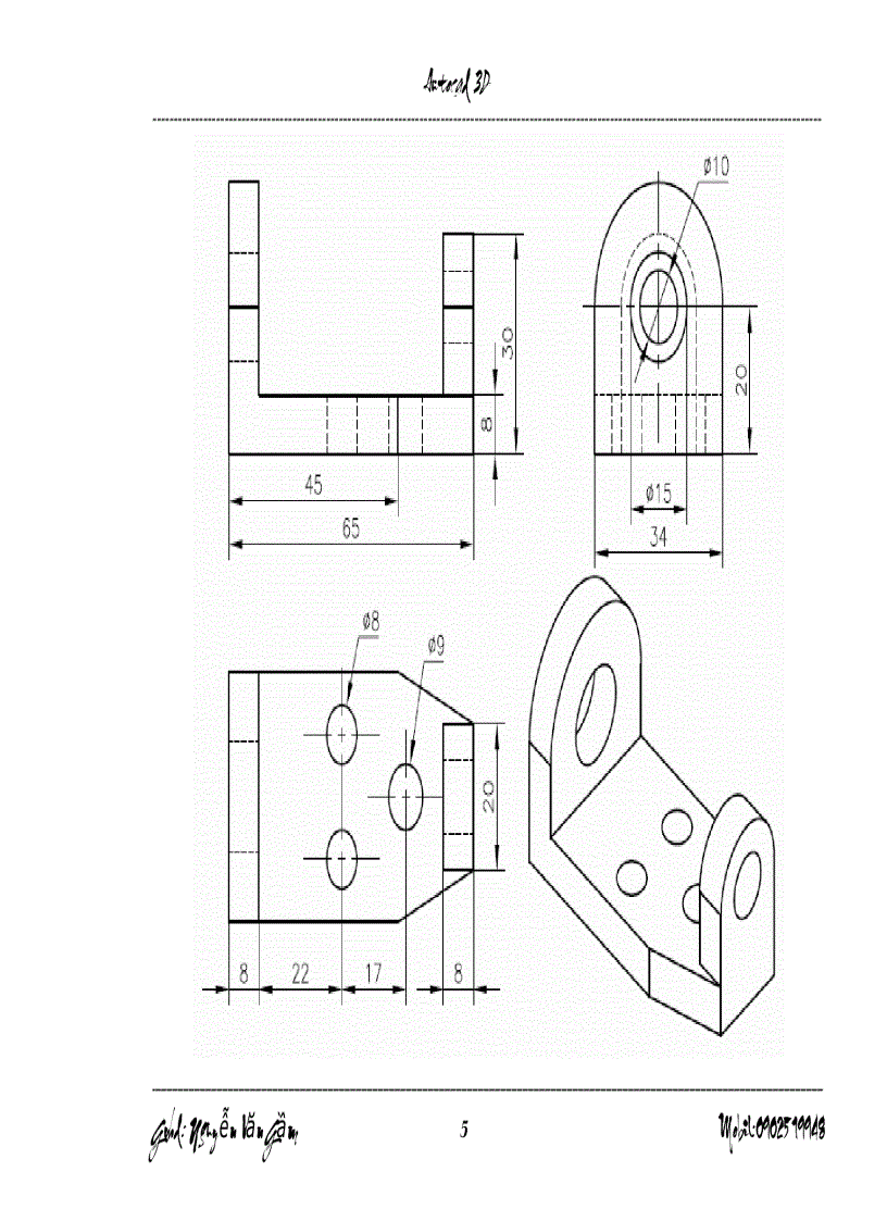 image for page Bài tập AutoCad 3d