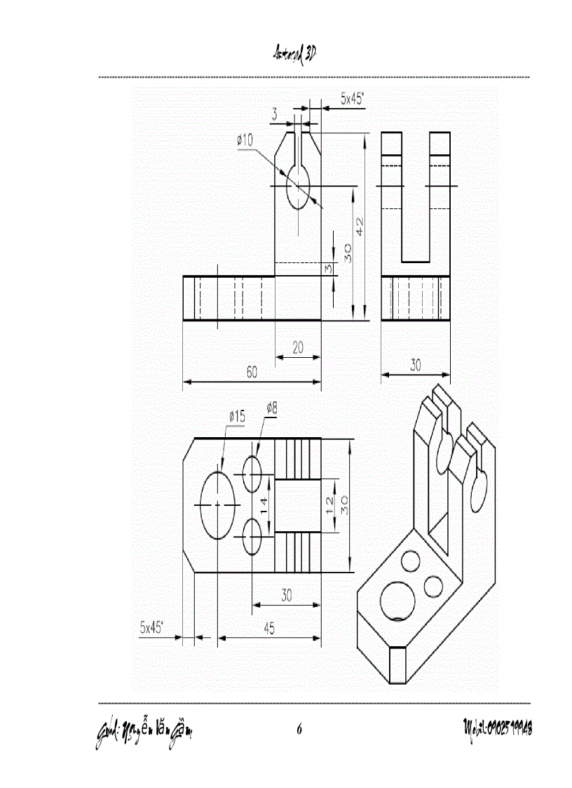image for page Bài tập AutoCad 3d