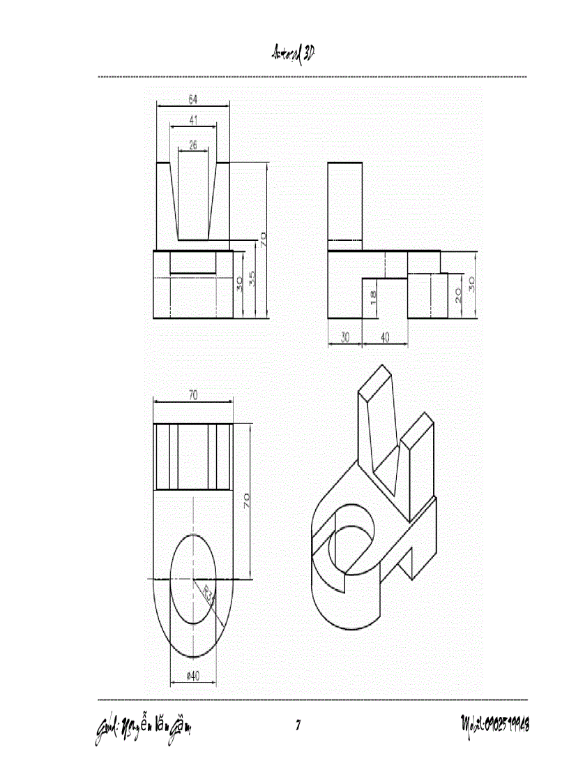 image for page Bài tập AutoCad 3d