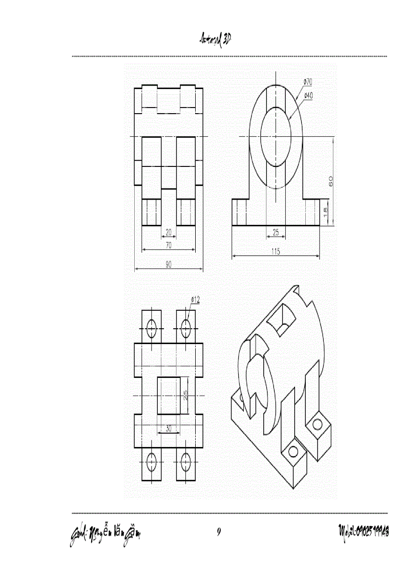 image for page Bài tập AutoCad 3d