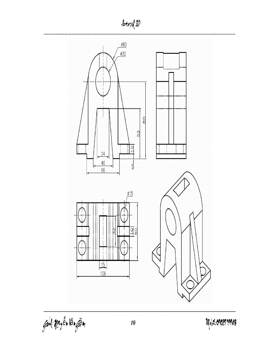 image for page Bài tập AutoCad 3d