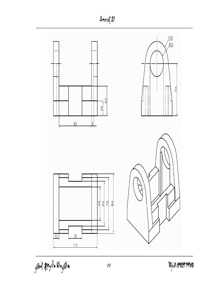 image for page Bài tập AutoCad 3d