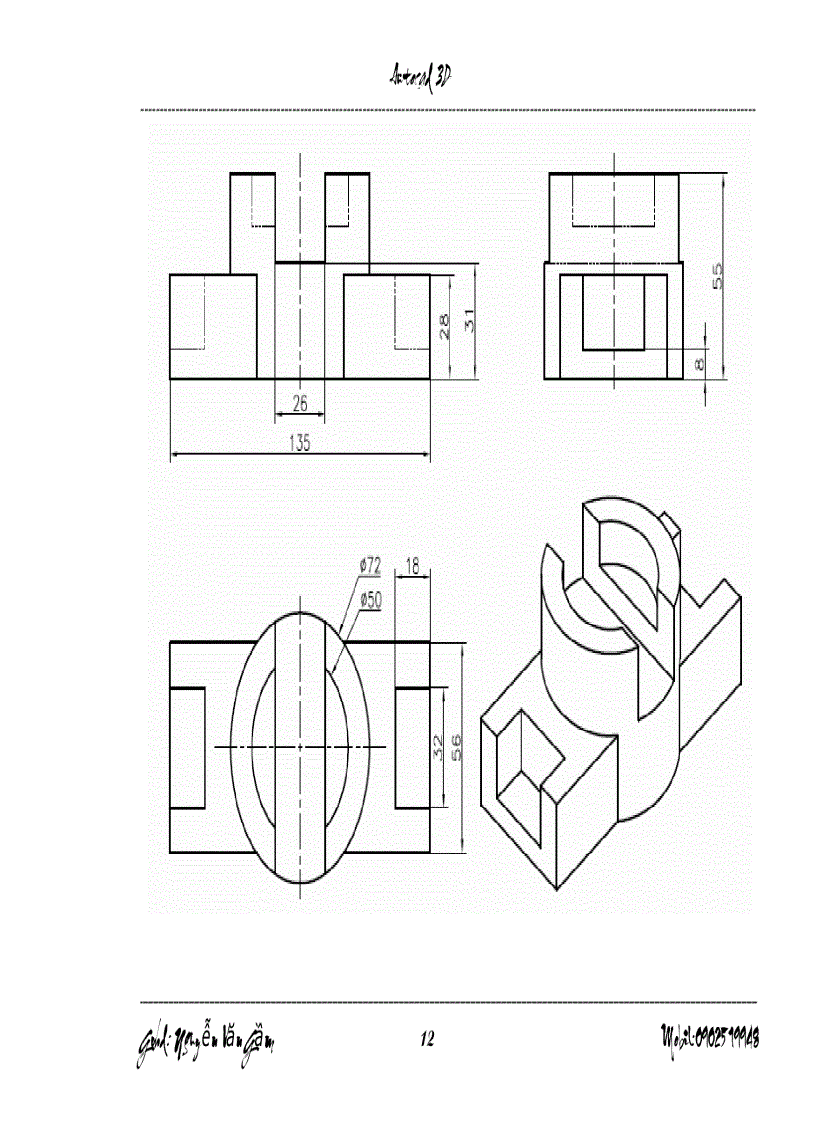 image for page Bài tập AutoCad 3d