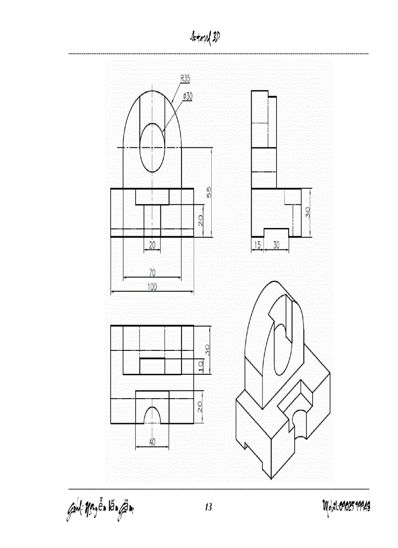 image for page Bài tập AutoCad 3d
