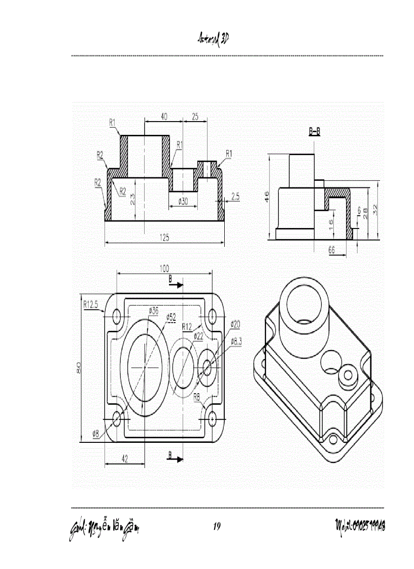 image for page Bài tập AutoCad 3d