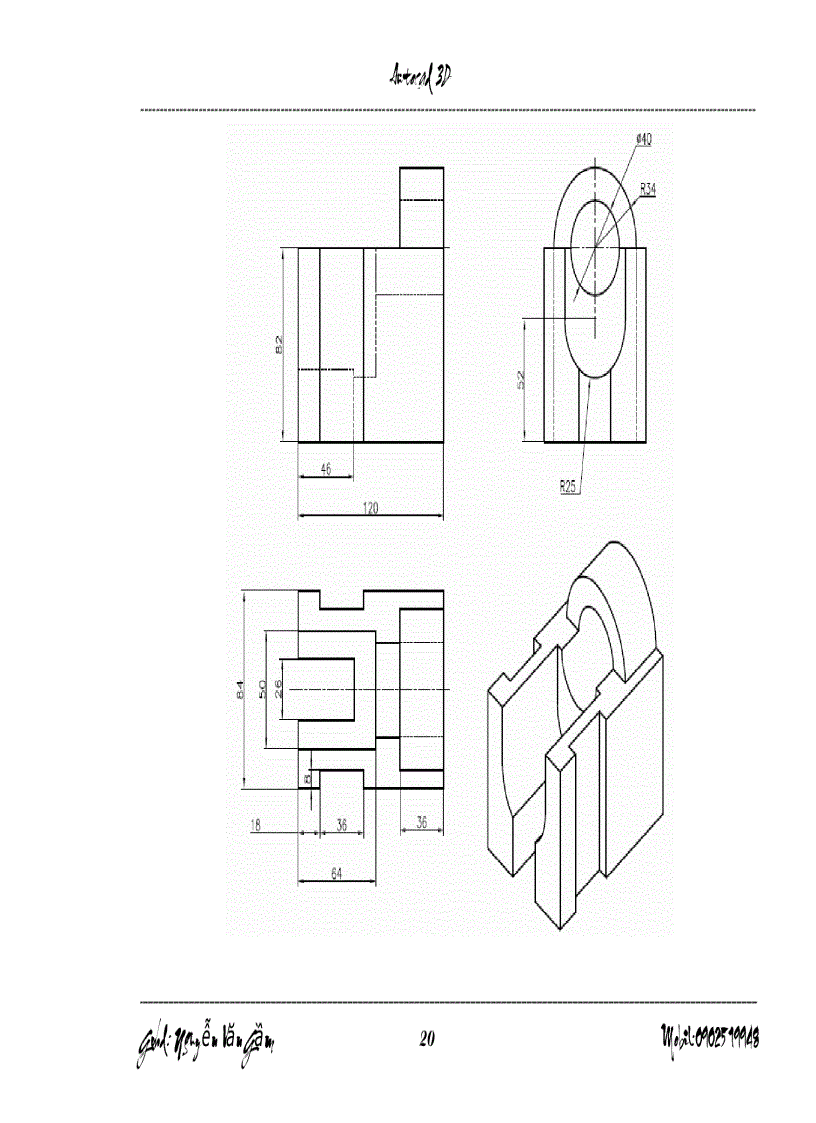 image for page Bài tập AutoCad 3d