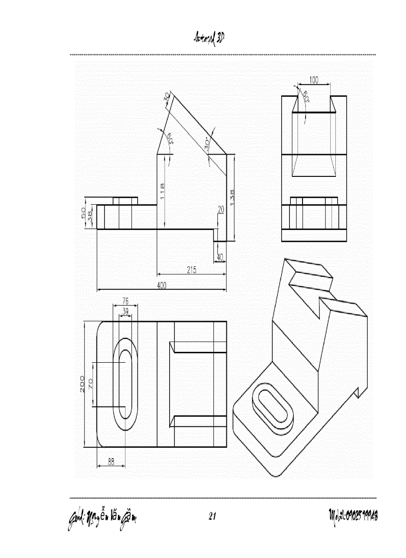image for page Bài tập AutoCad 3d