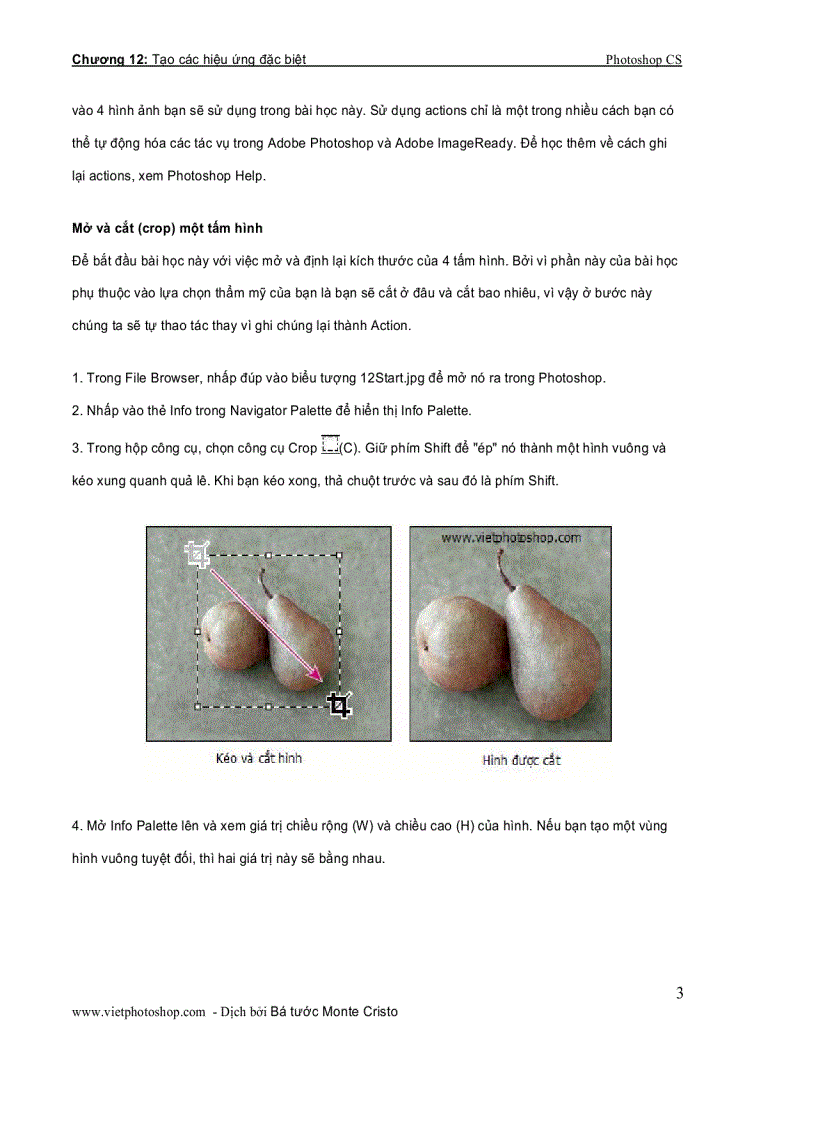 image for page Tạo các hiệu ứng đặc biệt