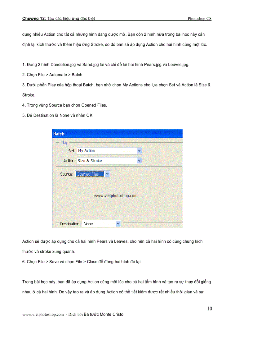 image for page Tạo các hiệu ứng đặc biệt