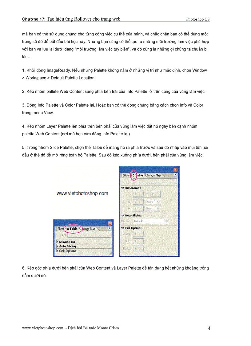 image for page Tạo hiệu ứng Rollover cho trang web