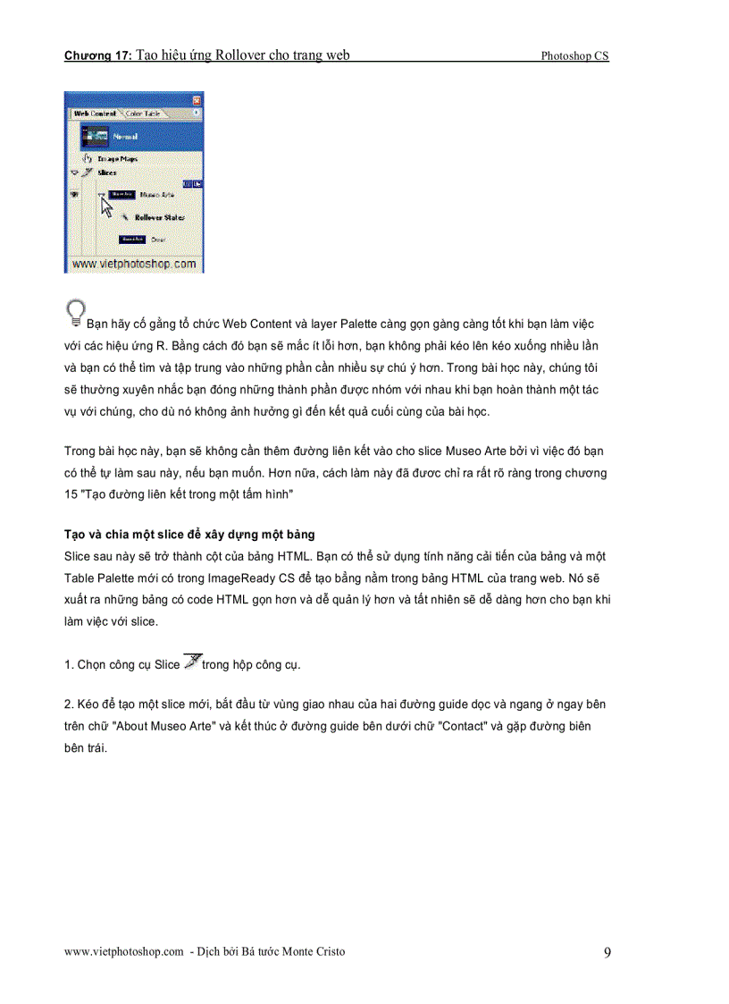 image for page Tạo hiệu ứng Rollover cho trang web