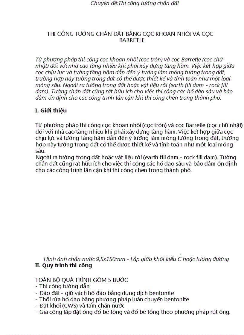 image for page Thi công tường chắn đất