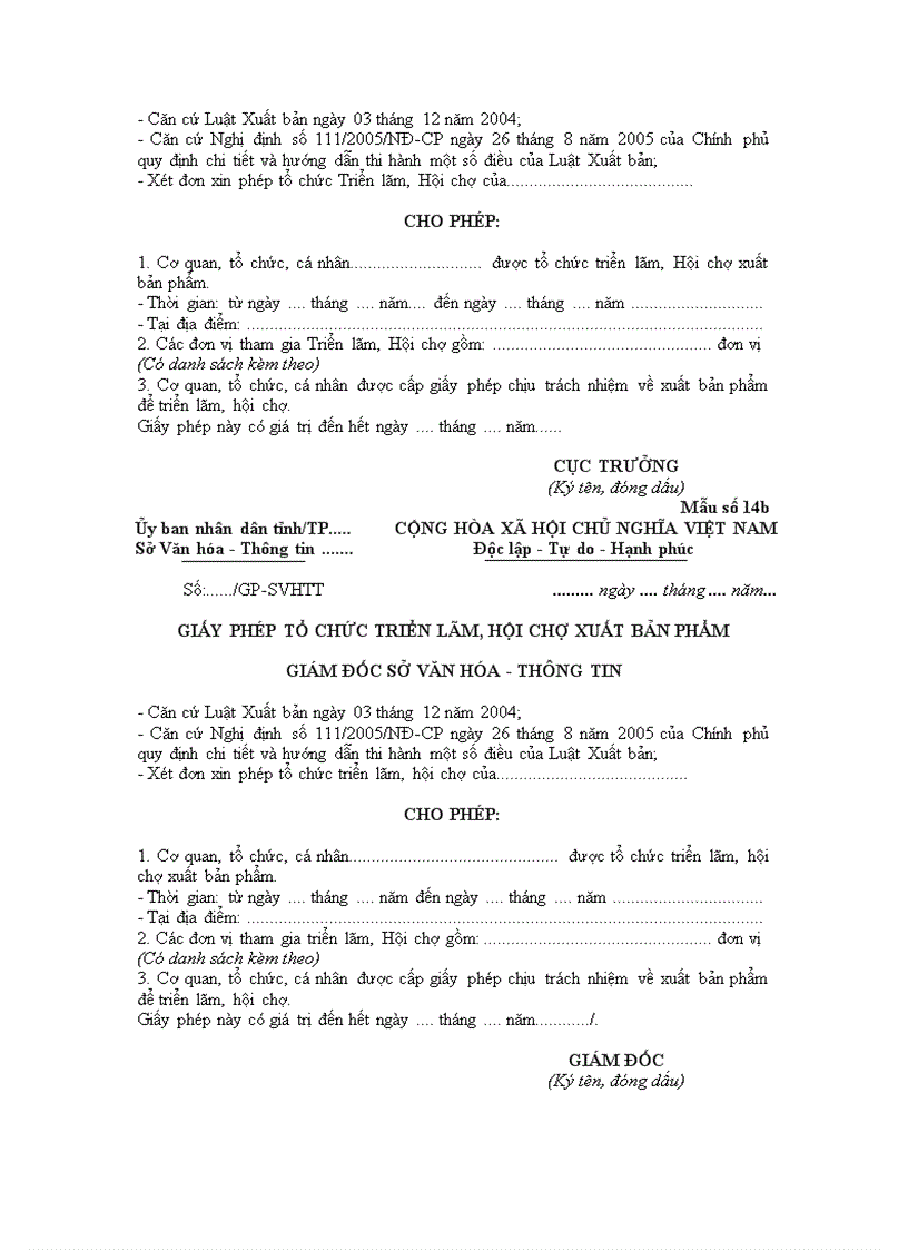 image for page 17 mẫu giấy phép đơn xin phép giấy xác nhận đăng ký tờ khai nộp lưu chiểu sử dụng trong hoạt động xuất bản