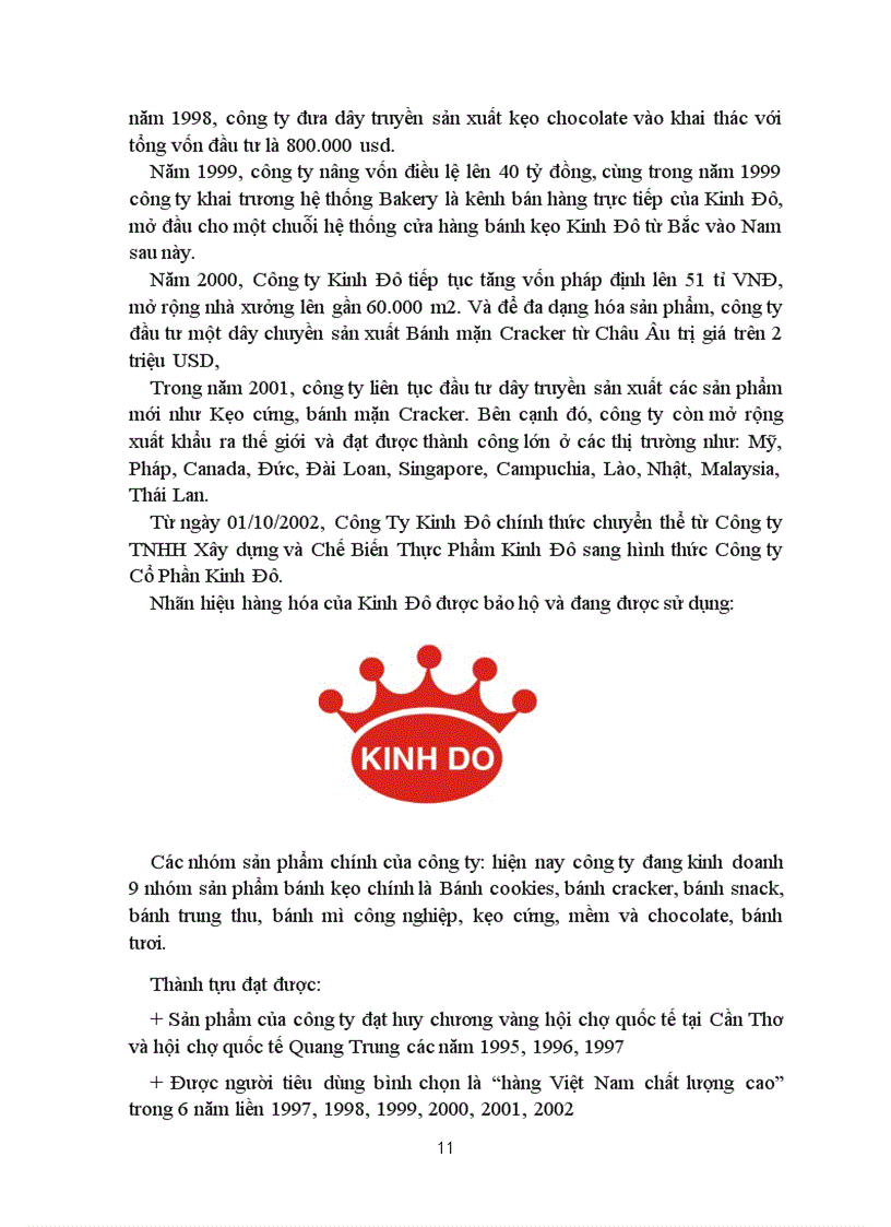 image for page Thực trạng điều hành kênh phân phối của công ty cổ phần Kinh Đô