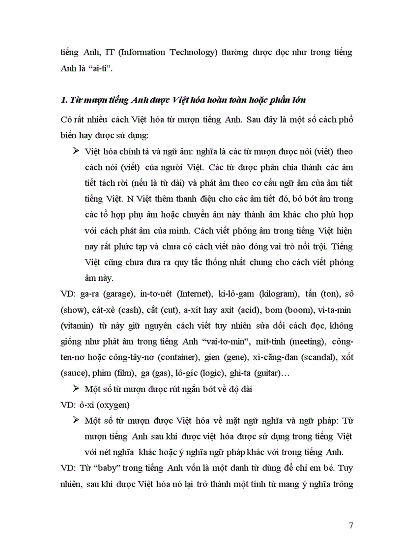 image for page Tìm hiểu từ mượn tiếng Anh trong tiếng Việt