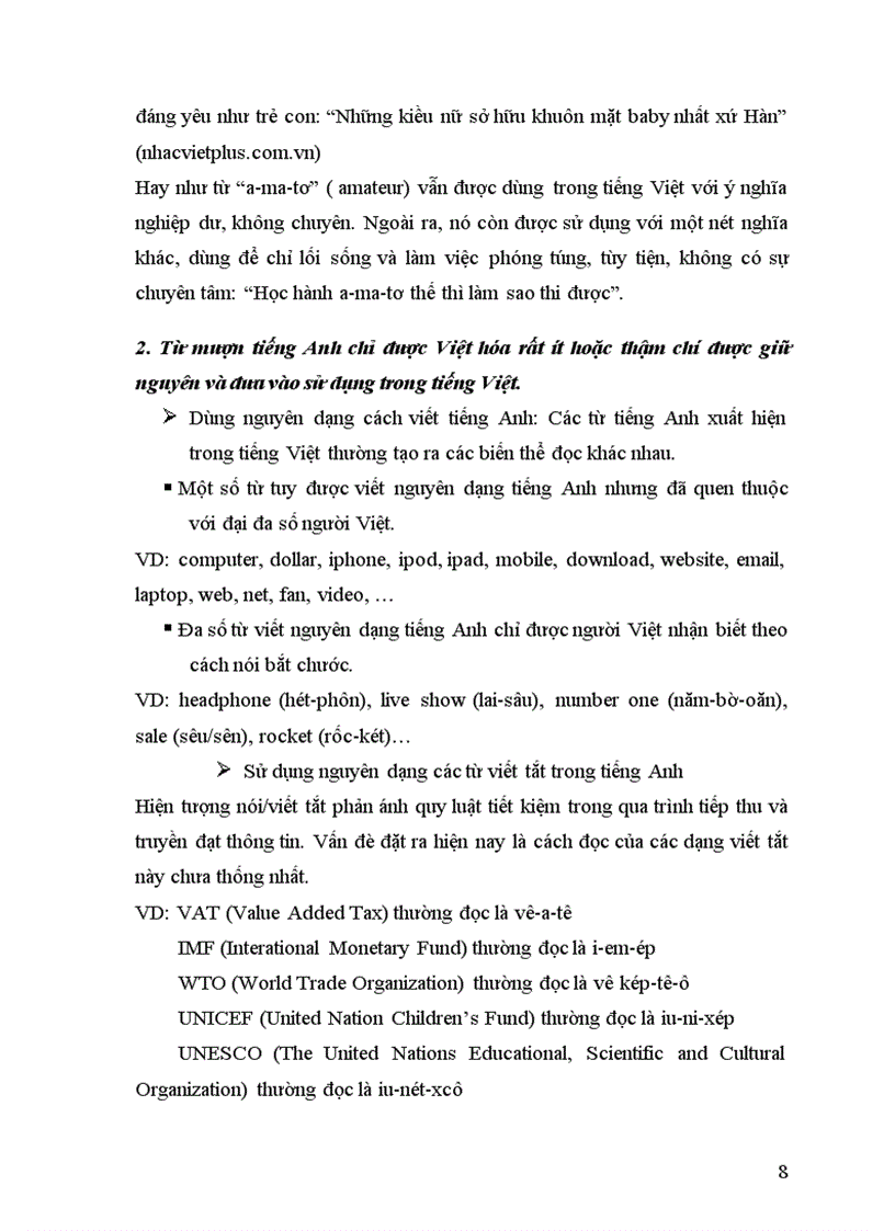 image for page Tìm hiểu từ mượn tiếng Anh trong tiếng Việt